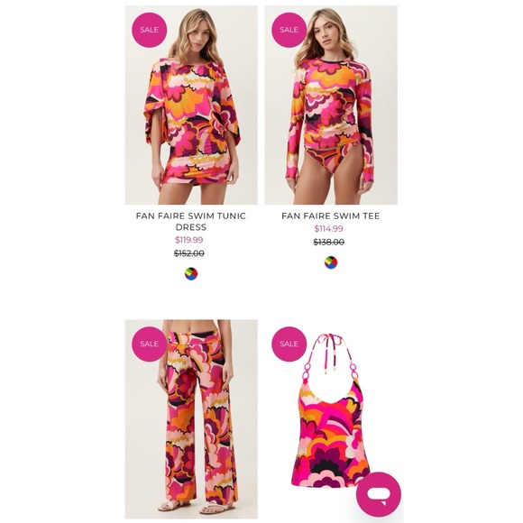 Trina Turk Fan Faire Swim Tunic Dress Size M NWT retro print resort wear cover - Picture 9 of 14